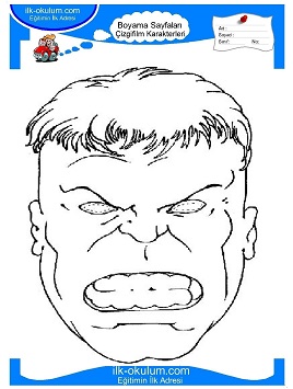 Çocuklar İçin Hulk Boyama Sayfaları 